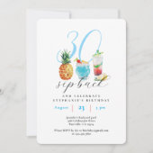 Leuke sip back cocktails 30e verjaardagsfeestje kaart (Voorkant)