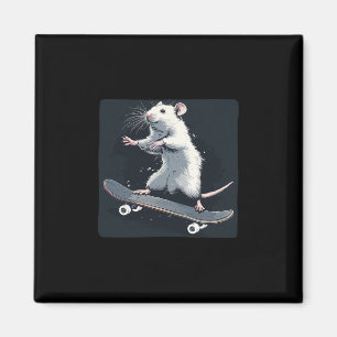 Leuke skateboard rat kostuum voor muis en rat magneet