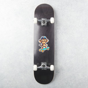 Leuke skateboarden aap Sticker