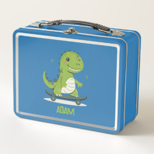 Leuke skateboarden dinosaurus met Kinder naam