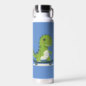 Leuke skateboarden dinosaurus waterfles (Voorkant)