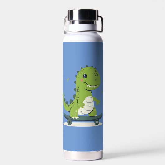 Leuke skateboarden dinosaurus waterfles (Achterkant)