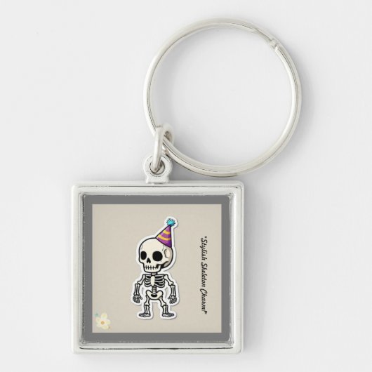 "Leuke Skeleton Graphic" Sleutelhanger (Voorkant)