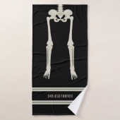 Leuke Skeleton Legs Zwart en Crème Badhanddoek (Badhanddoek)