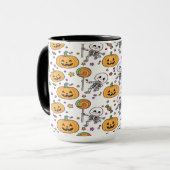 Leuke skeletspas voor Halloween Mok (Voorkant links)