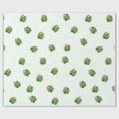 Leuke skeletten Ornamenten Santa Hats Spatter vorm Cadeaupapier (Vlak)