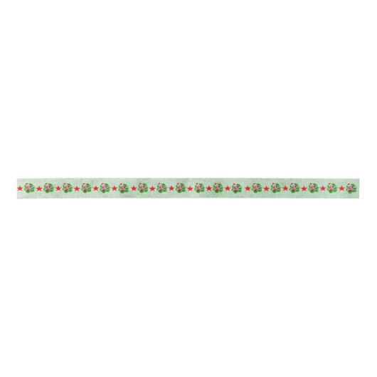 Leuke skeletten Santa hoeden in golvende kringen g Satijnen Lint (Voorkant)