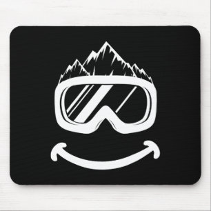 Leuke Ski T-shirt Skiën Grappige Snowboard Muismat