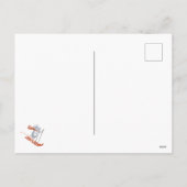 Leuke skimuis gepersonaliseerd feestdagenkaart (Achterkant)