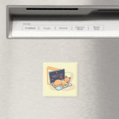 Leuke slaapcomputer kat magneet (Insitu (Vaatwasser))