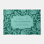 Leuke Slangen in Groene Familie Adres Home Deurmat (Voorkant)