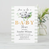 Leuke Slapen Baby Panda Baby shower Uitnodiging (Staand voorkant)