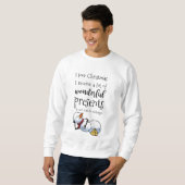 Leuke slapende sneeuwman citaat trui (Voorkant volledig)