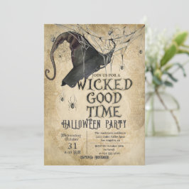 Leuke Slecht Tijd Volwassen Vintage Halloween Fees Kaart