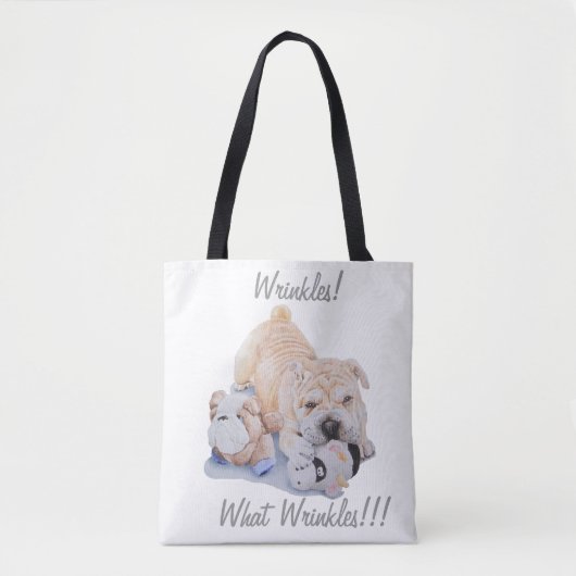 leuke slogan en een schattige scheerpup tote bag (Voorkant)