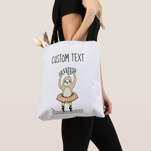 Leuke Sloth Ballet Canvas tas (Dichtbij)
