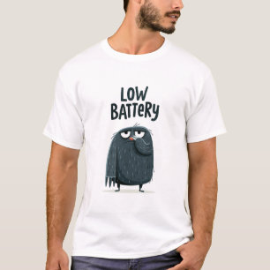 Leuke Sloth Karakter Cadeau Met Lage Batterij T-shirt
