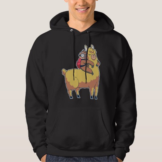 Leuke Sloth Llama 90 Hoodie (Voorkant)