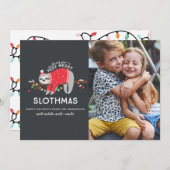 leuke slotwalige kerstfoto feestdagenkaart (Voorkant / Achterkant)