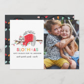 leuke slotwalige kerstfoto feestdagenkaart (Voorkant / Achterkant)