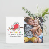 leuke slotwalige kerstfoto feestdagenkaart (Staand voorkant)