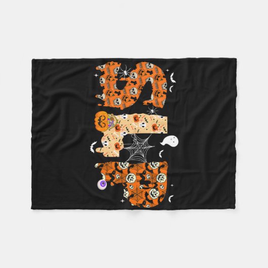 Leuke Slp Halloween Kostuum Pompoen Herfst Skelet Fleece Deken (Voorkant (Horizontaal))