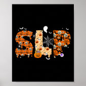 Leuke Slp Halloween Kostuum Pompoen Herfst Skelet Poster (Voorkant)