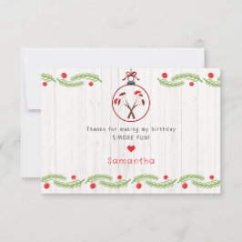 Leuke S'mores Marshmallows Kinder Xmas Verjaardags Bedankkaart