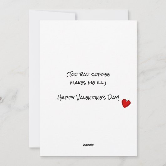 Leuke Snarky PERFECT CUP OF COFFEE Custom Valentij Feestdagenkaart (Achterkant)