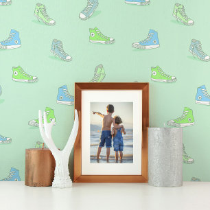 Leuke Sneakers Green Blue Aqua Kinder Behang