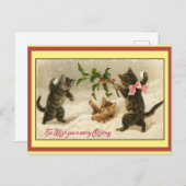 leuke sneeuwbal kerstkaart feestdagenkaart (Voorkant / Achterkant)