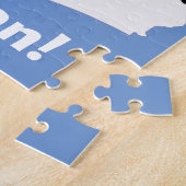 Leuke Sneeuwman in een Winterlandschap Legpuzzel (Zijkant)