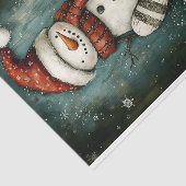 Leuke Sneeuwman in Rode Kerstman Hoed & Laarzen BA Tissuepapier (Detail)