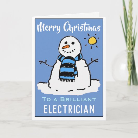 Leuke sneeuwman kerst Kaart. feestdagenkaart Feestdagen Kaart (Voorkant)