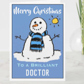 Leuke sneeuwman kerst Kaart voor een dokter