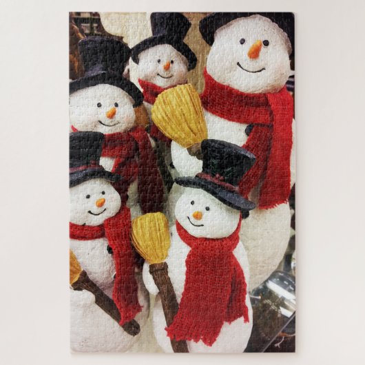Leuke Sneeuwman Kerstmis Legpuzzel (Verticaal)