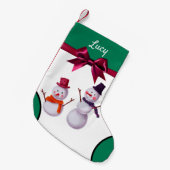 Leuke sneeuwman kleine kerstkous kleine kerstsok (Voorkant (Hangend))