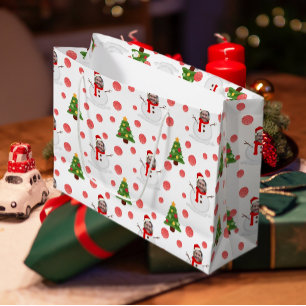 Leuke sneeuwman met aangepaste foto gezicht wit gr groot cadeauzakje