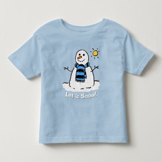 Leuke Sneeuwman met Bericht!  Kinder Shirts (Voorkant)