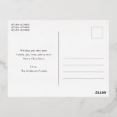 Leuke sneeuwman Schattigee kerst Folie Feestdagen Briefkaart (Achterkant)