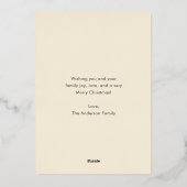 Leuke sneeuwman Schattigee kerst Folie Feestdagenkaart (Achterkant)