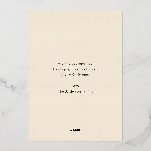 Leuke sneeuwman Schattigee kerst Folie Feestdagenkaart (Achterkant)