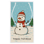 Leuke sneeuwman Schattigee kerst Klein Cadeauzakje (Achterkant)