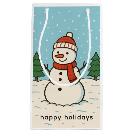 Leuke sneeuwman Schattigee kerst Klein Cadeauzakje (Voorkant)