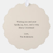 Leuke sneeuwman Schattigee kerst Ornament Kaart (Achterkant)