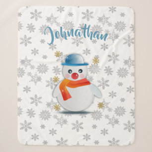 Leuke Sneeuwman Sherpa Deken