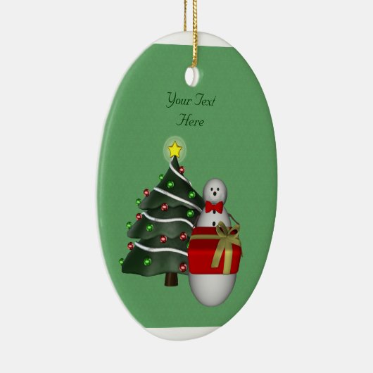 Leuke Sneeuwman Tree Vakantie Ornament (Rechts)
