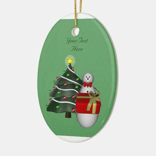 Leuke Sneeuwman Tree Vakantie Ornament (Links)