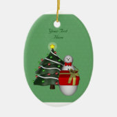 Leuke Sneeuwman Tree Vakantie Ornament (Voorkant)