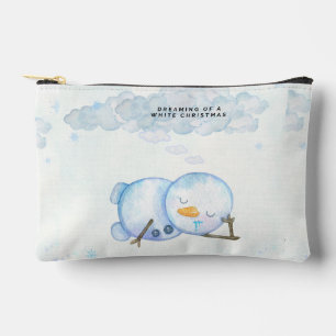 Leuke sneeuwpop munt portemonnee etui